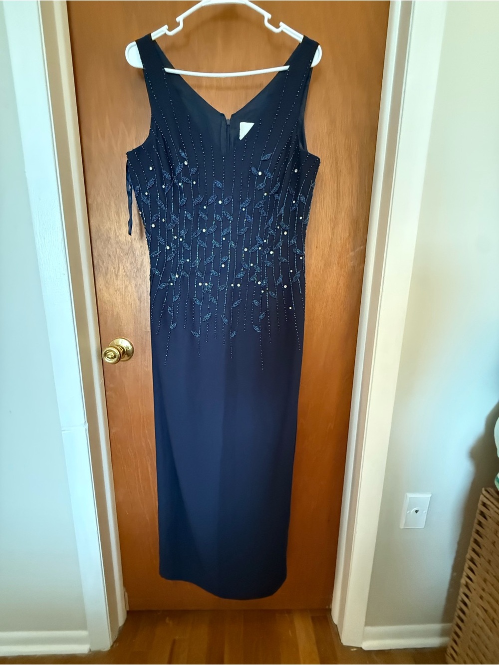 Aspeed Navy Beaded Maxi Dress